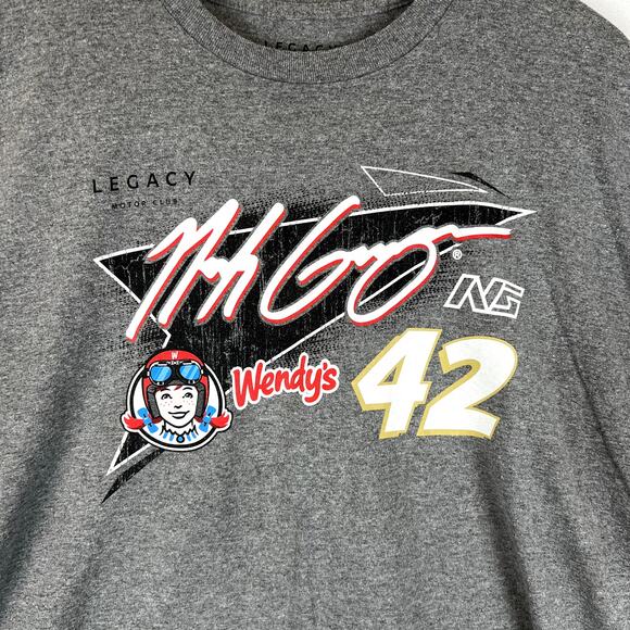Nascar Legacy Noah Gragson Mens 2XL Wendy's Motor Club T Shirt #42‎ - Picture 2 of 9